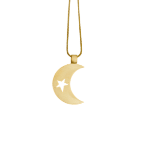 Astrid Gold Moon Necklace