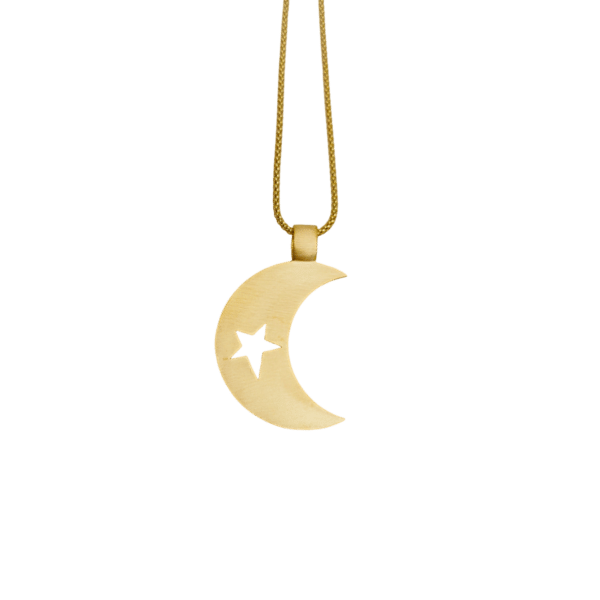 Astrid Gold Moon Necklace