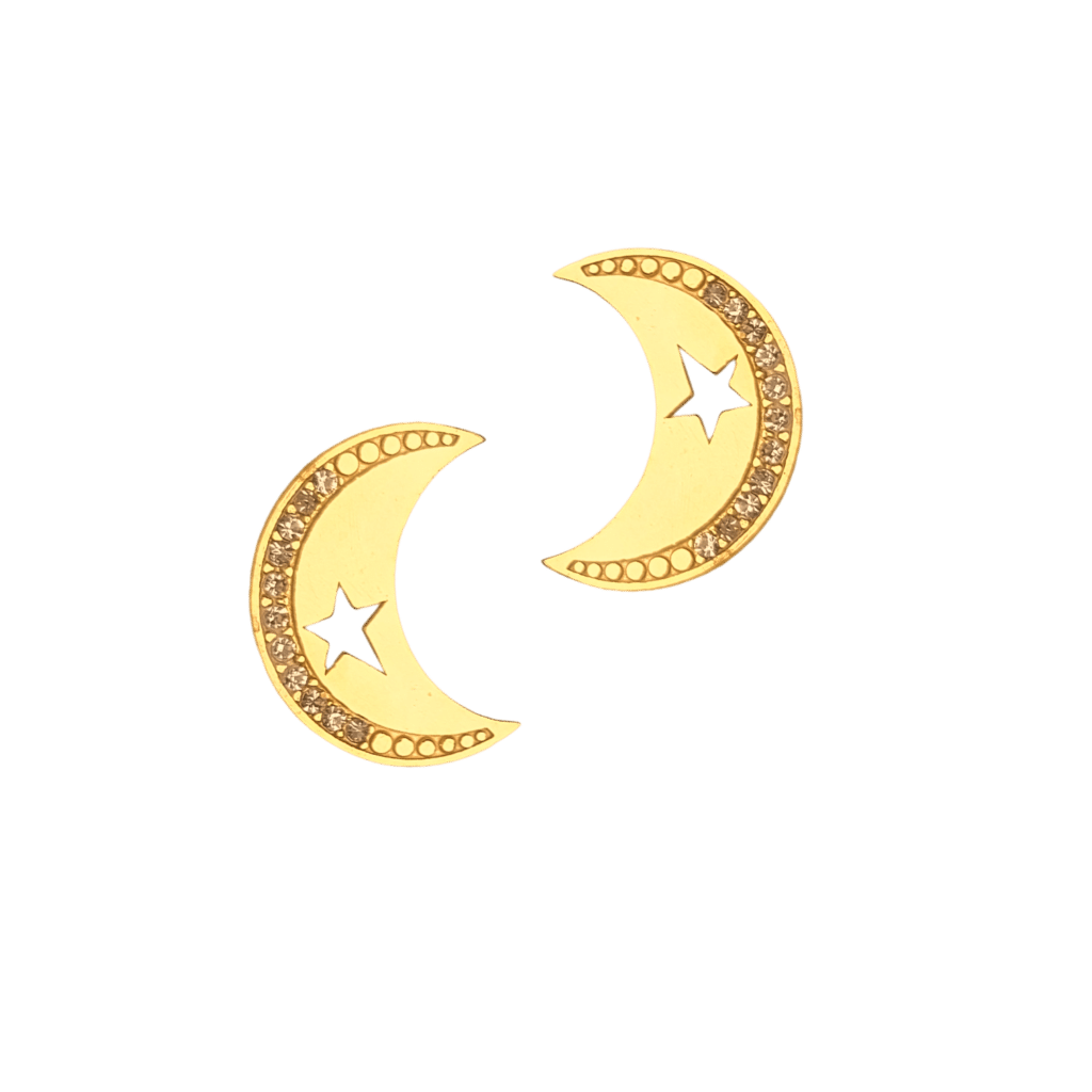 Sylvia Gold Moon Earrings