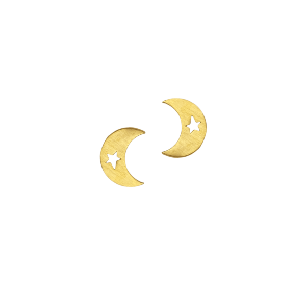 Astrid Gold Moon Earrings